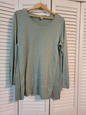 J. Jill Cotton Blend Scoop Neck Tunic - Sage